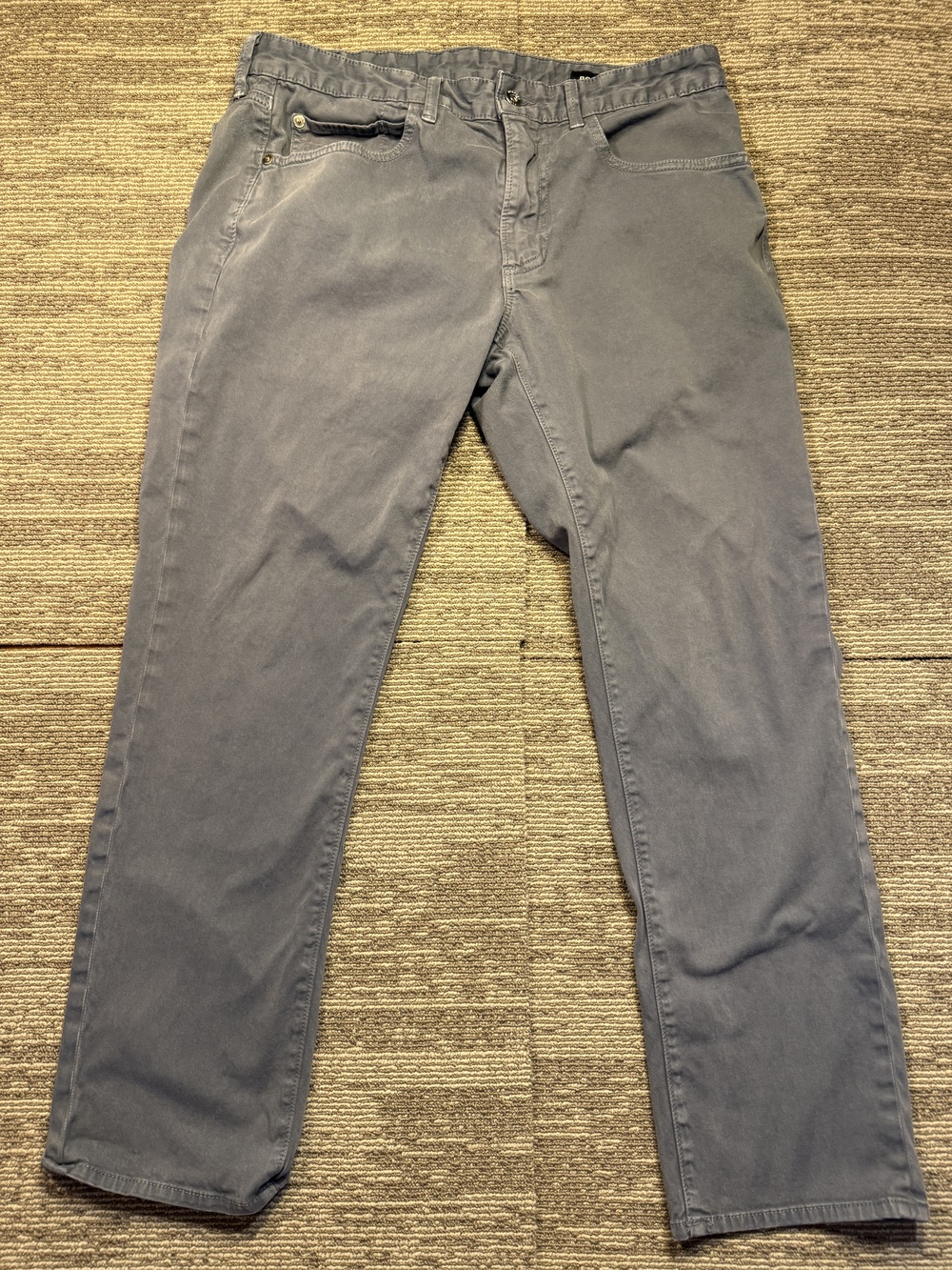 Bonobos Pants Mens 33x28 Gray Slim Denim 5 Pocket Chino Made In USA Casual
